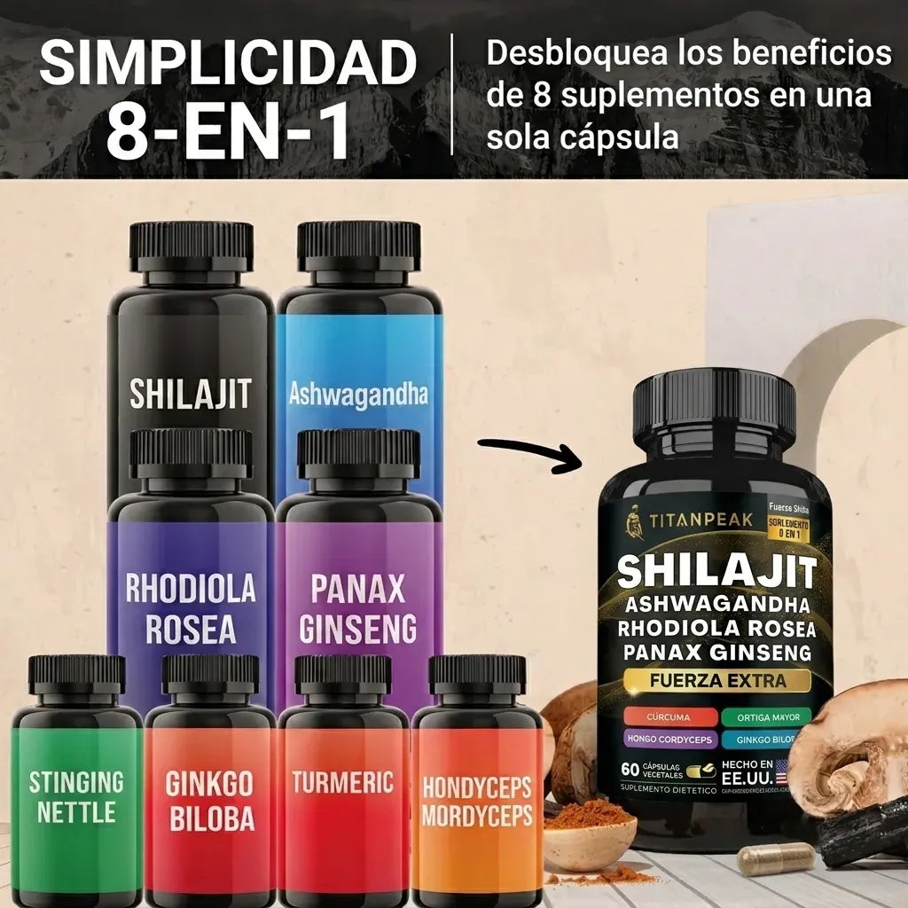 TITANPEAK ShilaStrength 9000mg – Shilajit Puro de Máxima Potencia