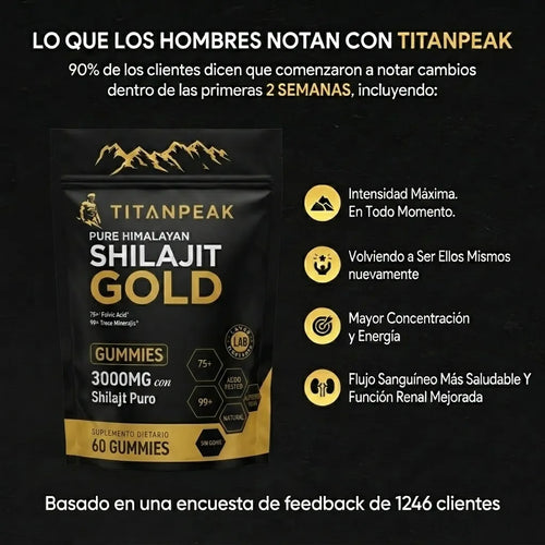 TITAN PEAK GUMMIES DE RENDIMIENTO — SOPORTE 6 EN 1 PARA HOMBRES