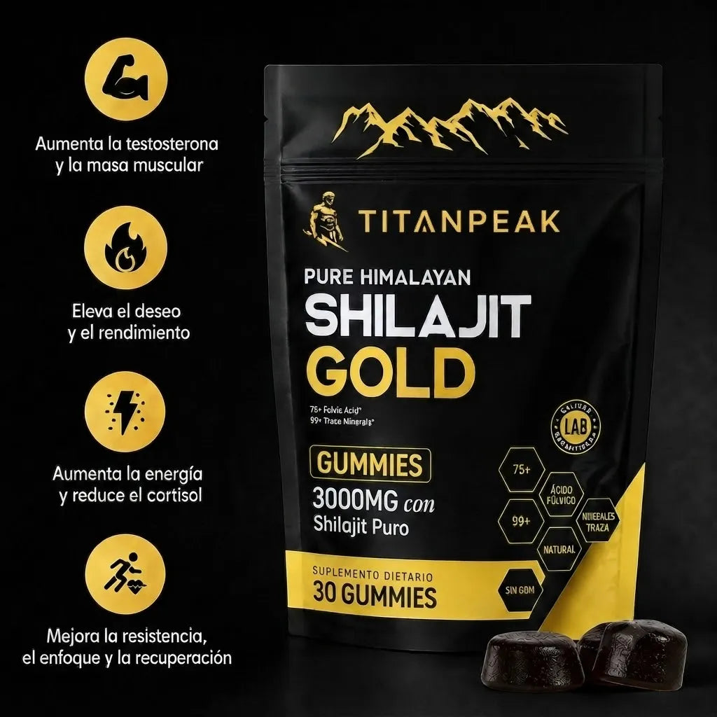 TITAN PEAK GUMMIES DE RENDIMIENTO — SOPORTE 6 EN 1 PARA HOMBRES