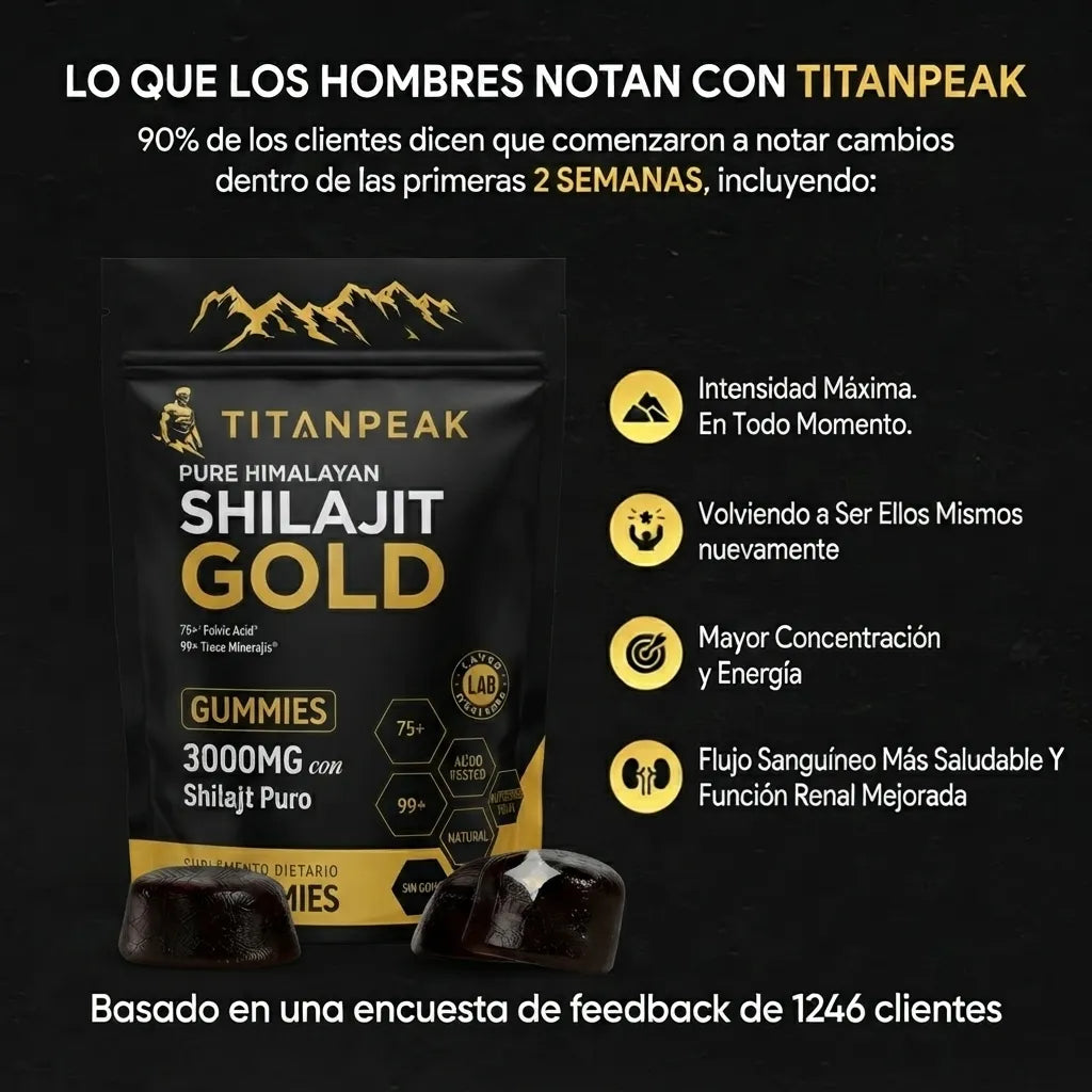 TITAN PEAK GUMMIES DE RENDIMIENTO — SOPORTE 6 EN 1 PARA HOMBRES