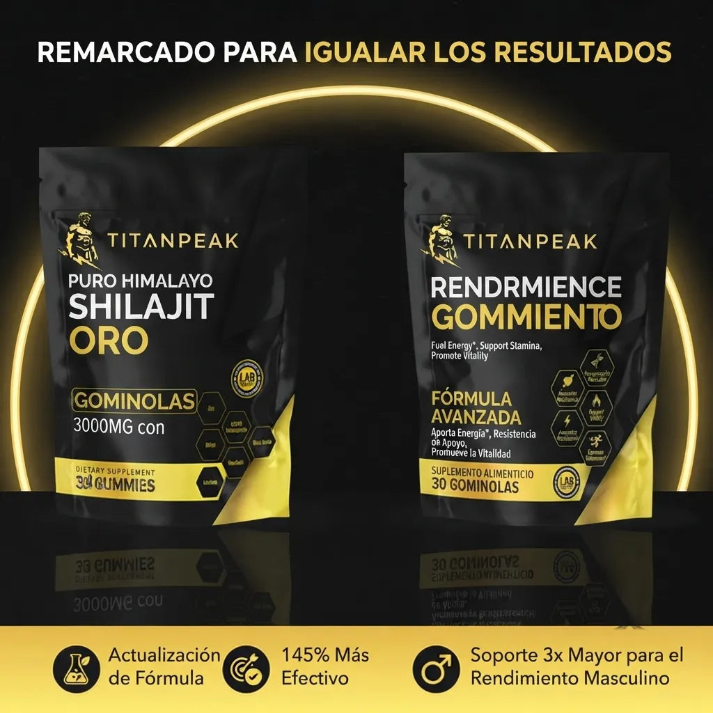 TITAN PEAK GOMITAS DE RENDIMIENTO — SOPORTE 6 EN 1 PARA HOMBRES