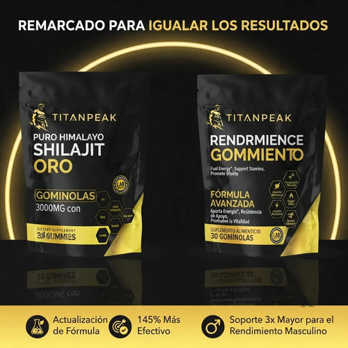 TITAN PEAK GOMITAS DE RENDIMIENTO — SOPORTE 6 EN 1 PARA HOMBRES
