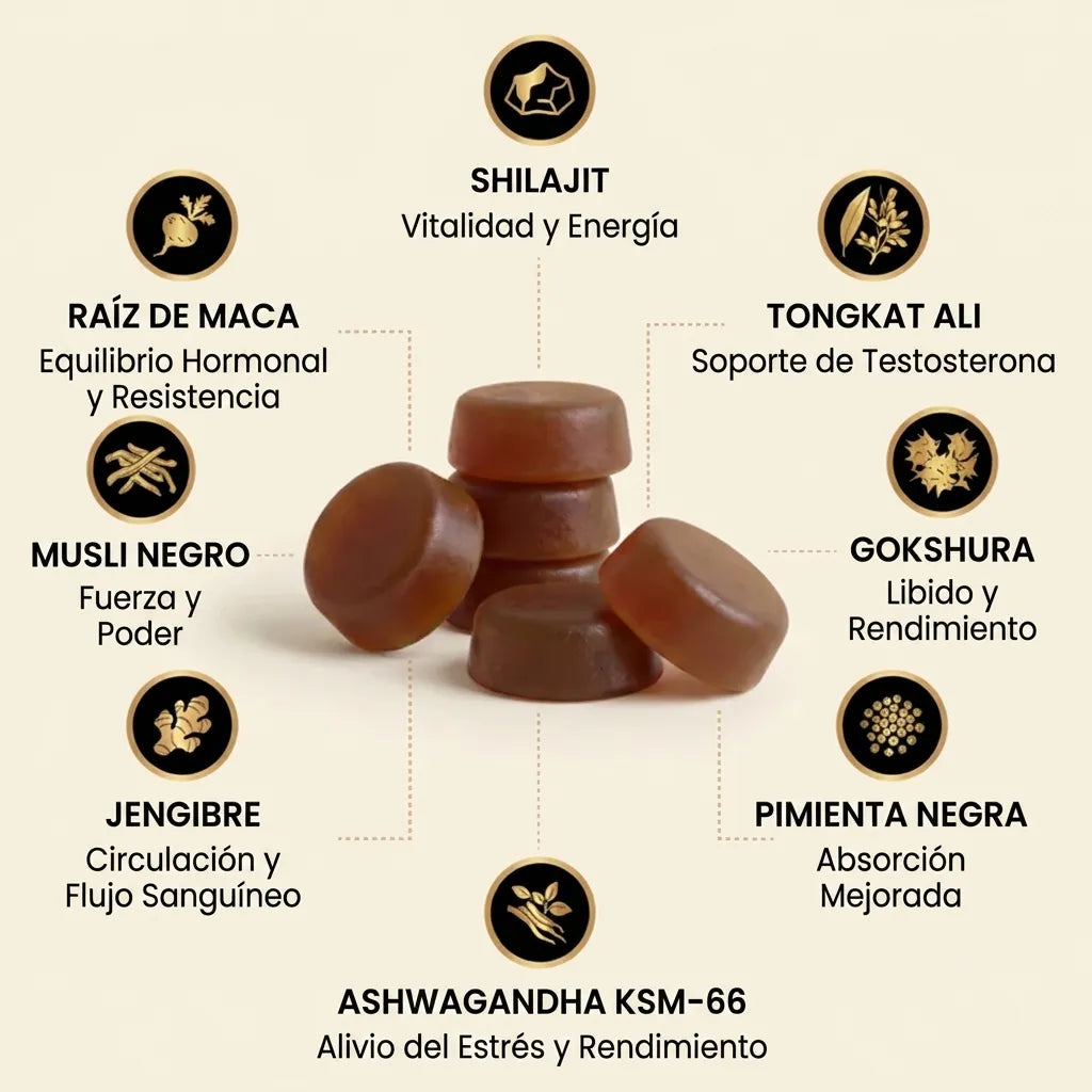 TITAN PEAK SHILAJIT® POTENCIADOR DE TESTOSTERONA 10 EN 1